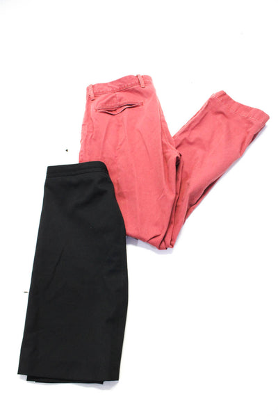 J Crew Women's Pockets Flat Front Straight Leg Casual Pant Pink Size 30 Lot 2