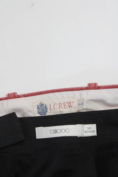 J Crew Women's Pockets Flat Front Straight Leg Casual Pant Pink Size 30 Lot 2