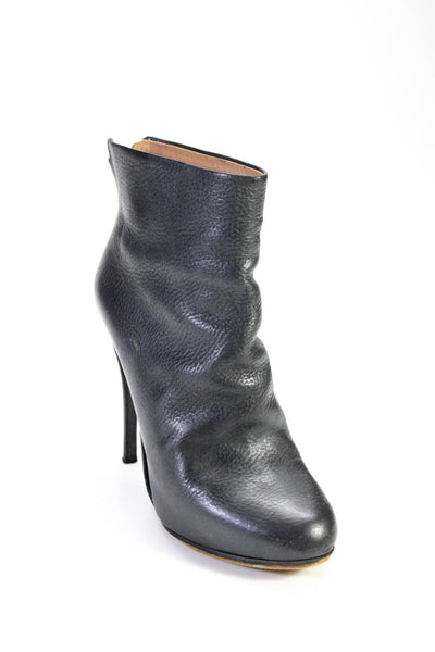Maison Martin Margiela Womens Zip Asymmetrical Sole Ankle Boots Black Size EUR37