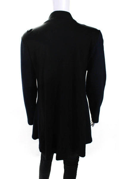 Alembika Womens Colorblock Buttoned Long Sleeve Darted Cardigan Black Size 2