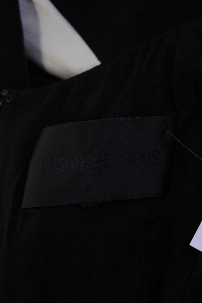 Cushnie Et Ochs Womens Black White Color Block Zip Back Fit & Flare Dress Size S