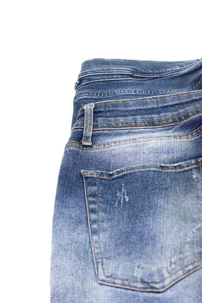 Zara Mens Zipper Fly Straight Leg Jeans Blue Denim Size 32 34 Lot 2