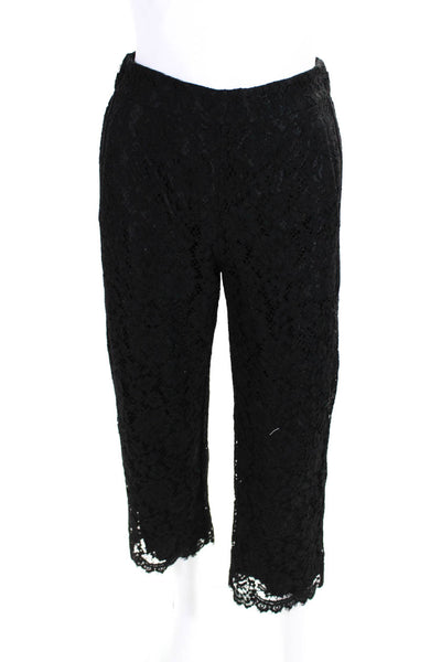 J Crew Womens Lace Long Sleeve Blouse Top Pants Set Black Size 00 4