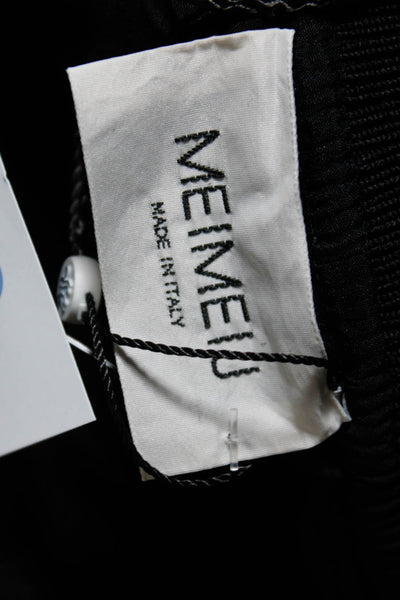 Meimeij Womens Glitter Print Ruched Zip Cropped Puffer Jacket Black Size EUR40