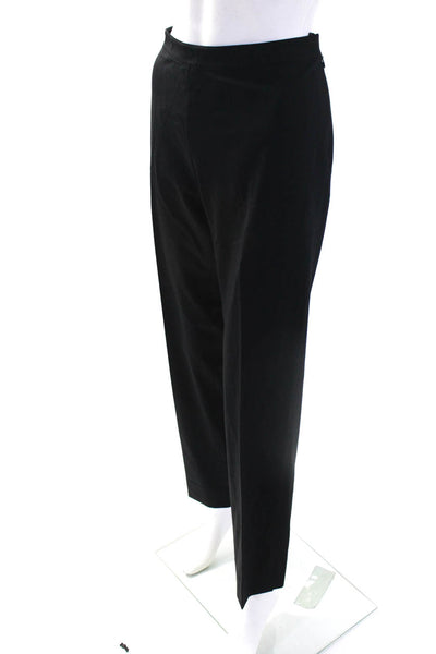 Lafayette 148 New York Womens Wool High Rise Straight Leg Pants Black Size 8