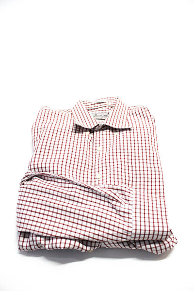 Peter Millar Men's Long Sleeves Casual Button Down Shirt Plaid Size XL Lot 3