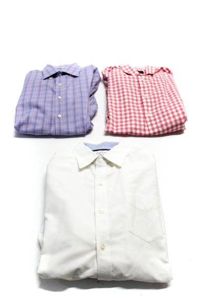 Massimo Dutti Men's Long Sleeves Collar Button Down Shirt Plaid Size XXL Lot 3
