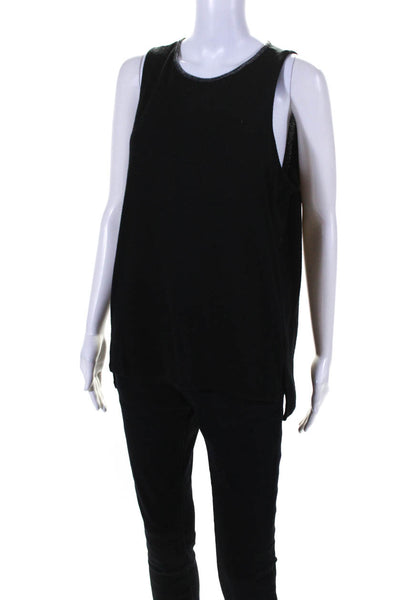 Rag & Bone Jean Womens Oversize Crew Neck Knit Tank Top Black Size Small