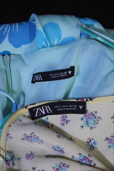 Zara Women's Underwire Spaghetti Straps Floral Mini Dress Size S Lot 2