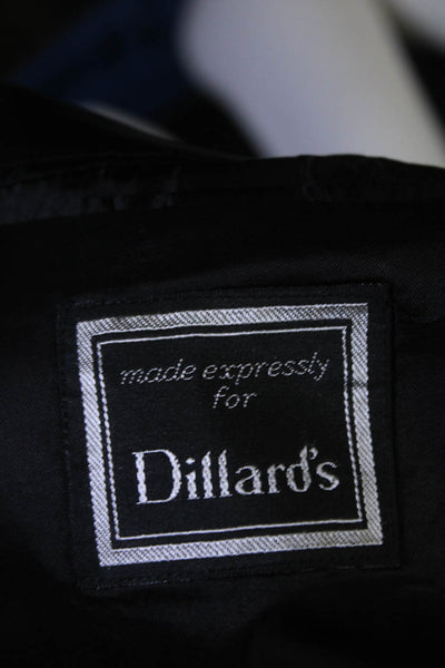 Dillard's Mens Textured Darted Button Collar Long Sleeve Blazer Black Size EUR46