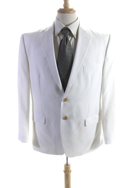 Lauren Ralph Lauren Womens Buttoned Collared Long Sleeve Blazer White Size EUR44