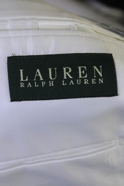 Lauren Ralph Lauren Womens Buttoned Collared Long Sleeve Blazer White Size EUR44