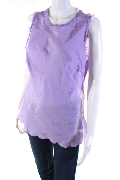 Bognar Blu Womens Crew Neck Pullover Tank Top Lavender Purple Size Large