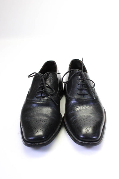 To Boot New York Men's Leather Perforated Lace Up Dress Shoes Black Size 9