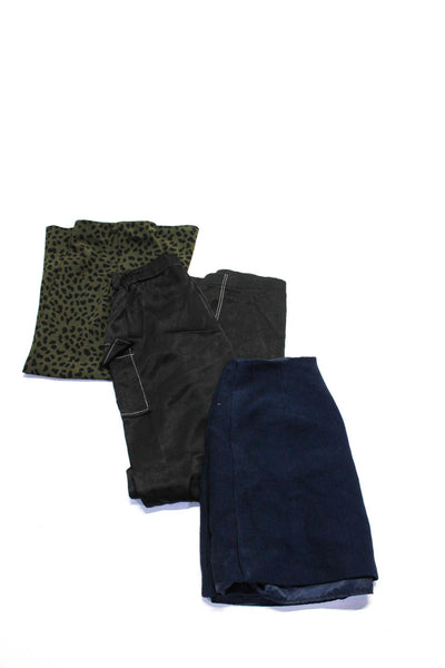 Sanctuary Zara Womens Cheetah Print Skirts Pants Green Black Blue Size S M Lot 3