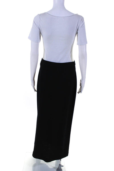 St. John Evening By Marie Gray Womens Knit Elastic Slit Maxi Skirt Black Size 10