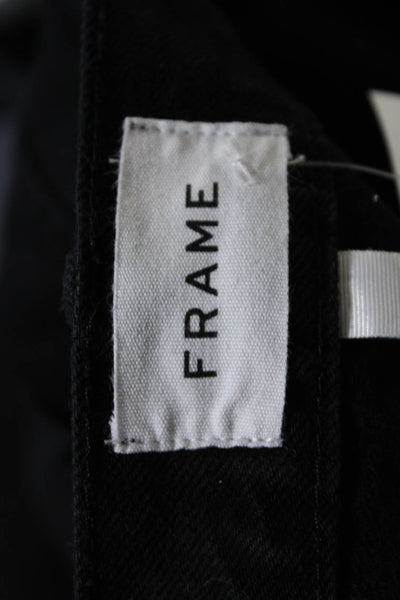 Frame Womens Denim Le Original High Rise Straight Leg Jeans Pants Black Size 28