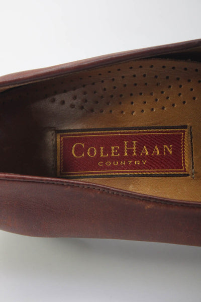 Cole Haan Country Womens Leather Slide On Loafer Pumps Brown Size 9.5 B