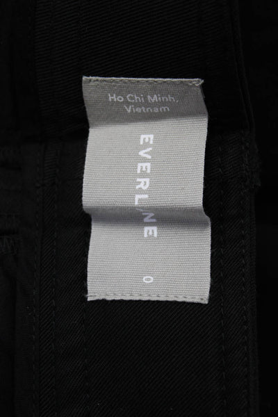 Everlane Womens The Tencel™ Way High® Taper Pant  Black Size 0