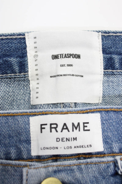 Frame Women's Distress Five Pockets Light Wash Cut-Off Denim Short Size 25 Lot 2