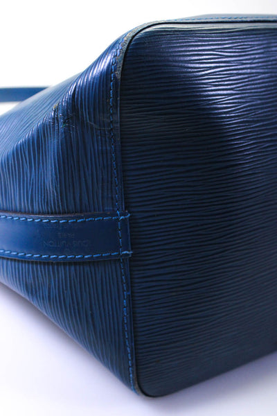 Louis Vuitton Womens Single Strap Epi Leather Noe PM Shoulder Handbag Blue
