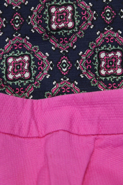 J Crew Vanessa Virginia Womens Mandala Pencil Skirt Pink Blue Size 0 4 Lot 2