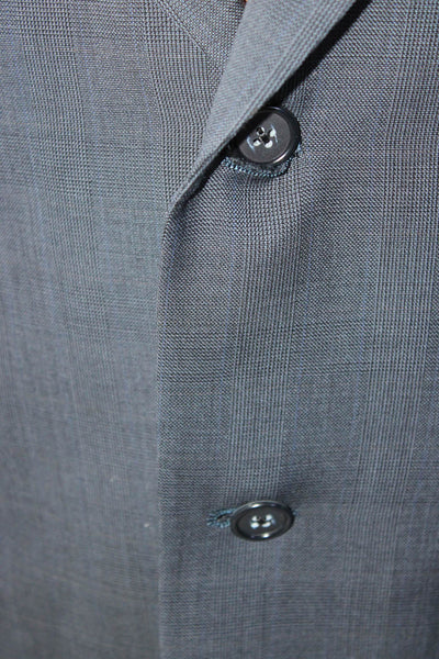 Hart Schaffner Marx Mens Gray Wool Two Button Long Sleeve Blazer Size 41R