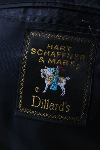 Hart Schaffner Marx Mens Gray Wool Two Button Long Sleeve Blazer Size 41R