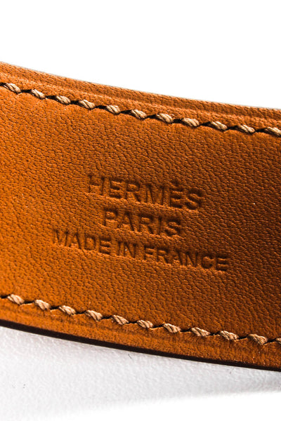 Hermes Womens Brown Leather Collier De Chien Medor Tattoo Bracelet