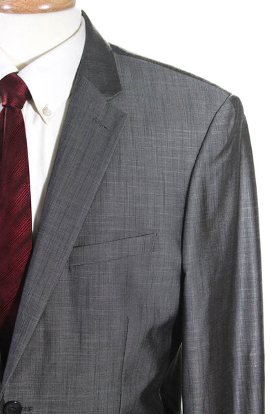 Caravelli Men's Line Two Button Notched Lapel Blazer Jacket Gray Size 40