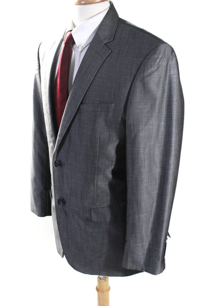 Caravelli Men's Line Two Button Notched Lapel Blazer Jacket Gray Size 40