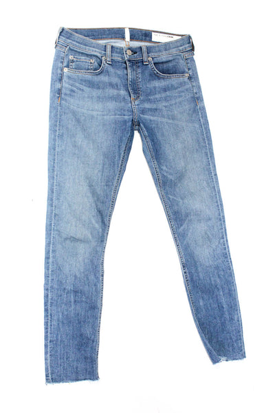 Rag & Bone Jean Current/Elliot Womens Raw Hem Skinny Jeans Blue Size 27 26 Lot 2