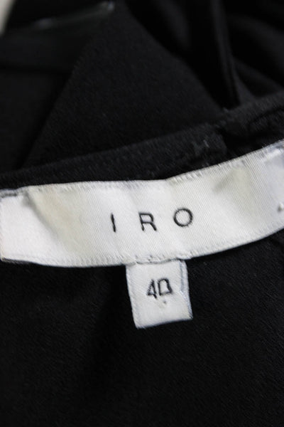 IRO Womens Round Neck Sleeveless Belted Tied Zipped Jumpsuit Black Size EUR40