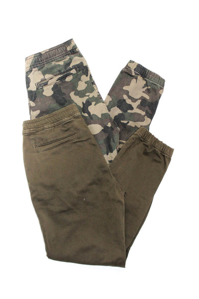 DL 1961 Boys Cotton Ruched Camouflage Print Jogger Pants Green Size 14 16 Lot 2