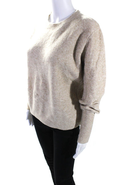 Fifteen Twenty Womes Round Neck Long Sleeve Pullover Sweater Top Brown Size S