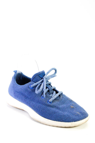 Allbirds Womens Lace Up Low Top Wool Running Sneakers Blue Size 9