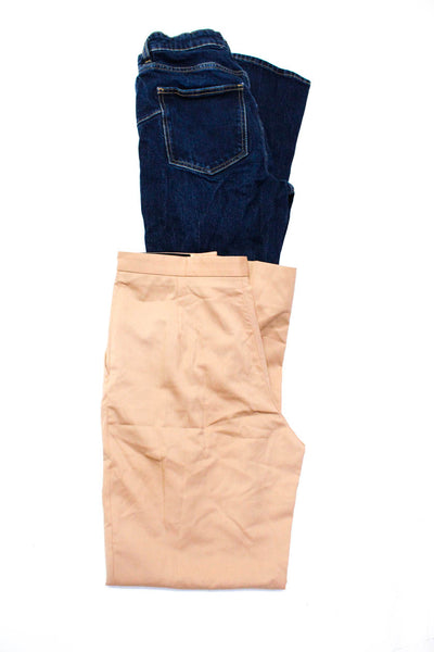 BLK DNM Zara Womens Dress Trousers Straight Leg Jeans Beige Blue Size 38 6 Lot 2