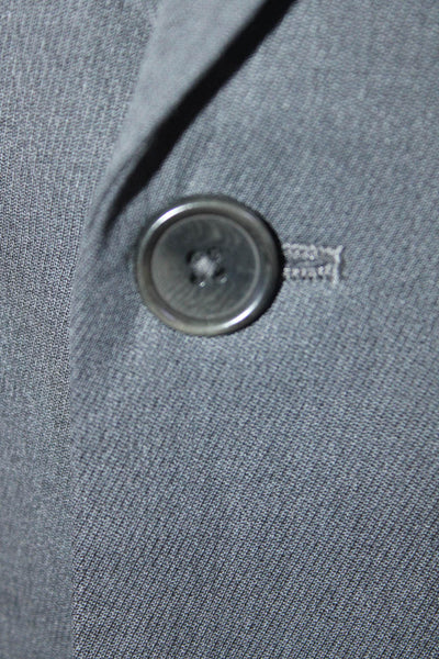 DKNY Mens Two Button Blazer Jacket Gray Wool Size 44 Long