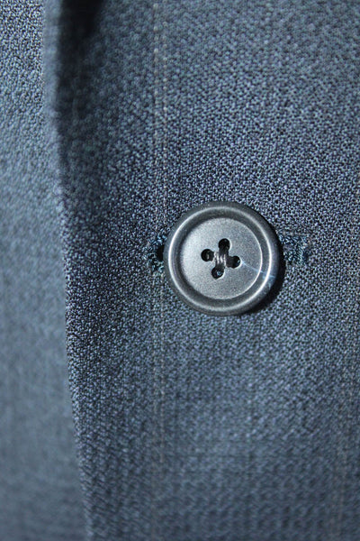 Austin Reed Mens Striped Two Button Blazer Navy Blue Wool Size 40 Regular