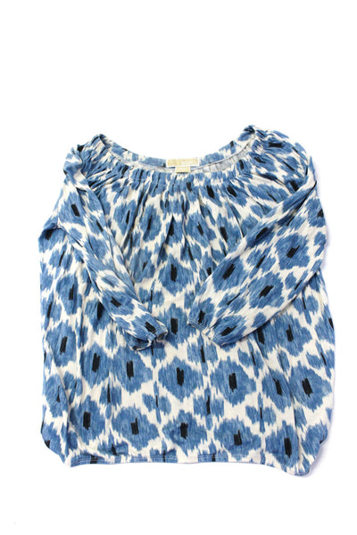 Michael Michael Kors Women's Boat Neck 3/4 Sleeves Blouse Blue Size M Lot 2