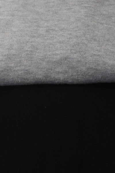 J Crew Women's Crewneck Short Sleeves Pullover Sweater Gray Black Size L Lot 2