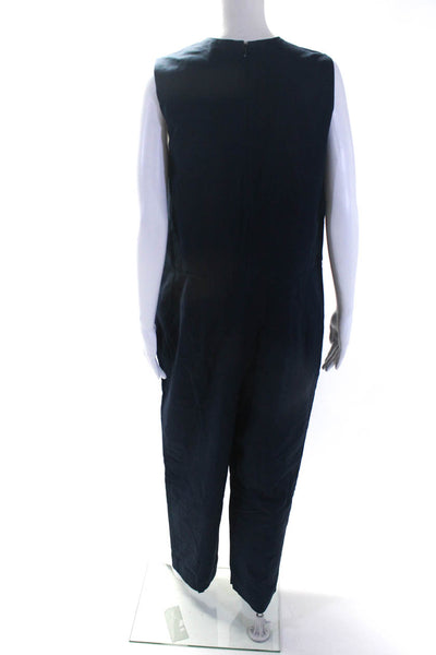 Everlane Womens The Structured Cotton Jumpsuit Navy Size 14