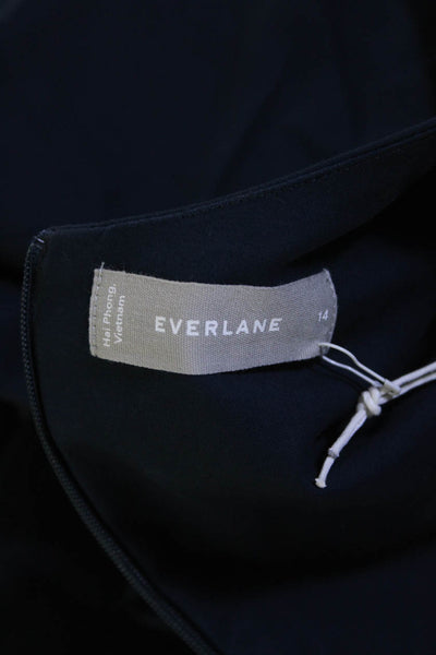 Everlane Womens The Structured Cotton Jumpsuit Navy Size 14
