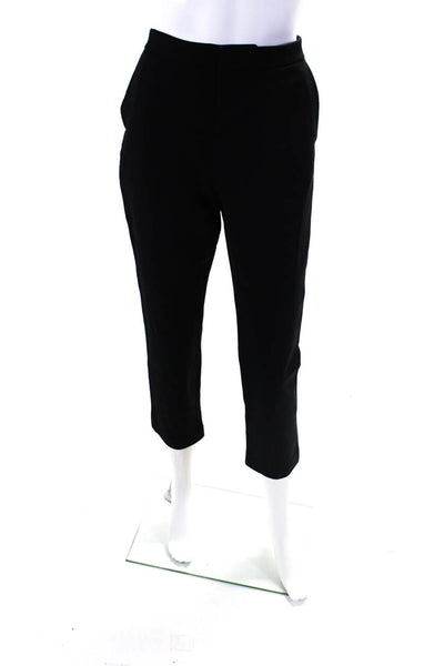 Vince Womens Black Cotton High Rise Slim Straight Leg Dress Pants Size 8