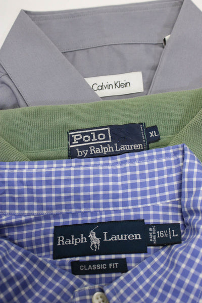 Ralph Lauren Calvin Klein Polo Ralph Lauren Mens Blue Dress Shirt Size L XL lot3