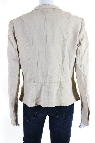 Missoni Women's Cotton Button Down Lightweight Jacket Beige Size 12