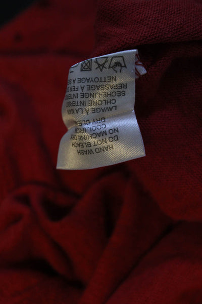 IRO Women's Crewneck Short Sleeves Distress Basic T-Shirt Red Size M