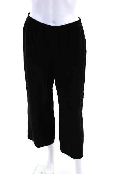 Helmut Lang Women's Straight Leg Elastic Waist Pockets Dress Pant Black Size S