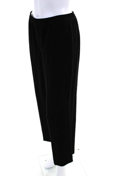 Helmut Lang Women's Straight Leg Elastic Waist Pockets Dress Pant Black Size S