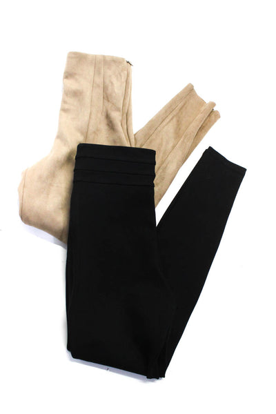 Zara Womens Darted Side Zipped Buttoned Skinny Dress Pants Brown Size S Lot 2